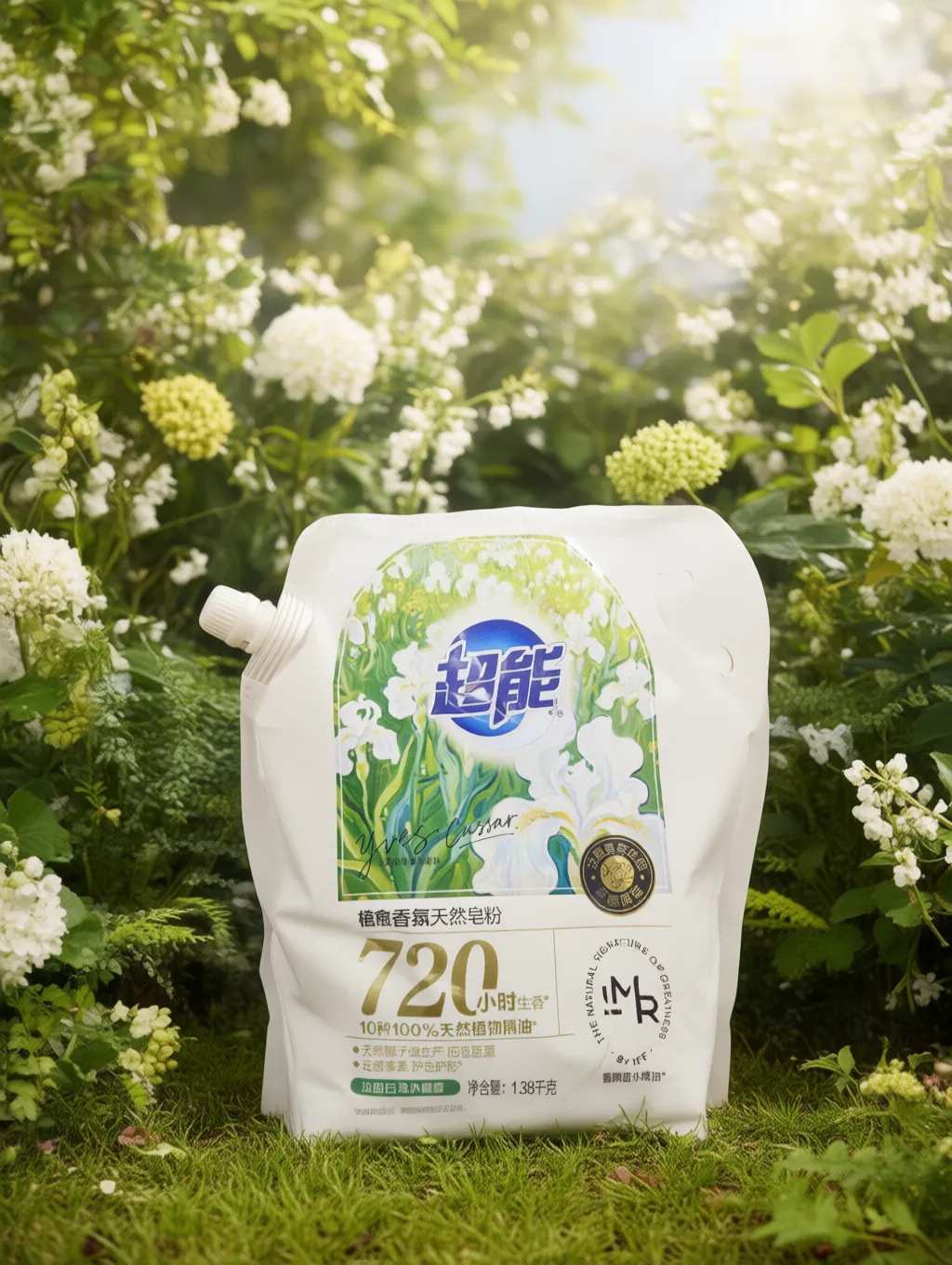 超能 植愈香氛天然皂粉 1.38kg 法国白鸢木檀香主图 1